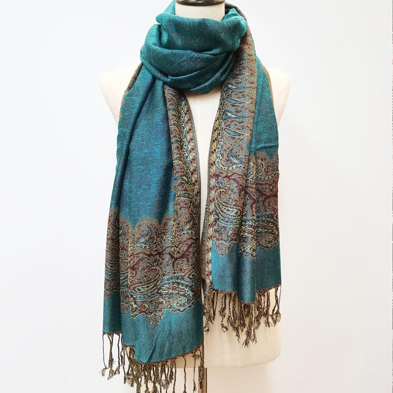 Classic Paisley Jacquard Tassel Scarf Wrap Women's Shawl