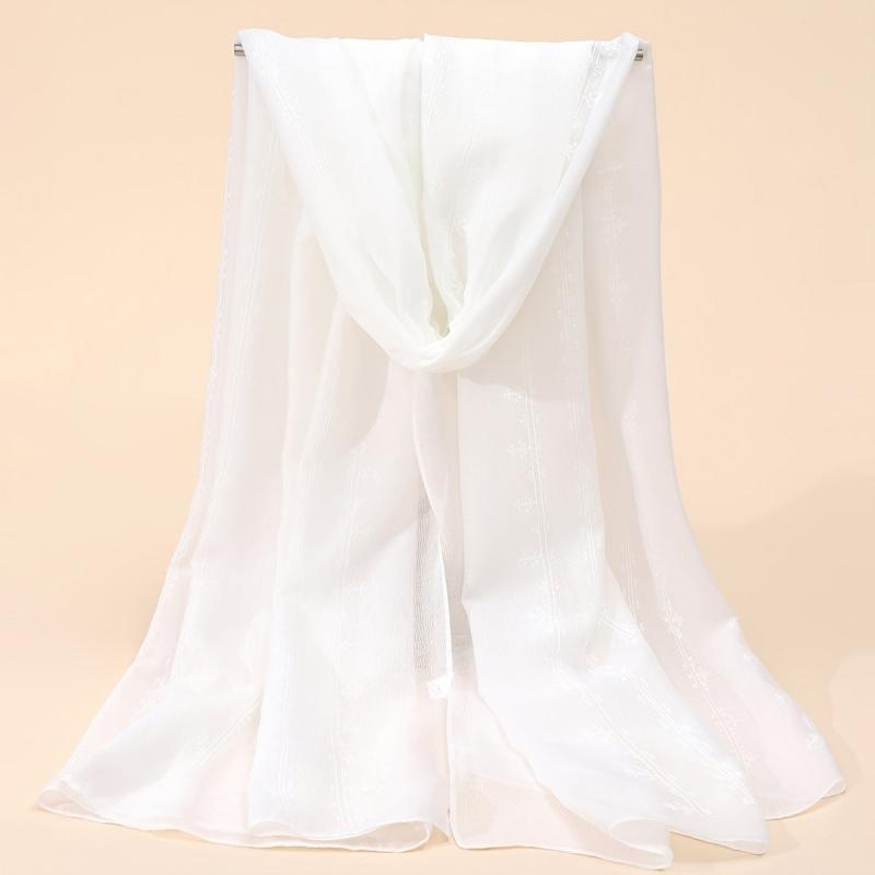 Linen Print Scarf Solid Winter Scarf Women