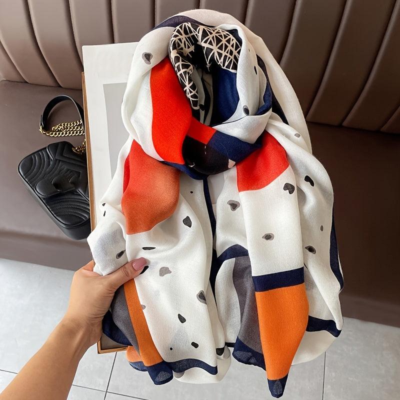Women Autumn Winter Thin Silk Scarf