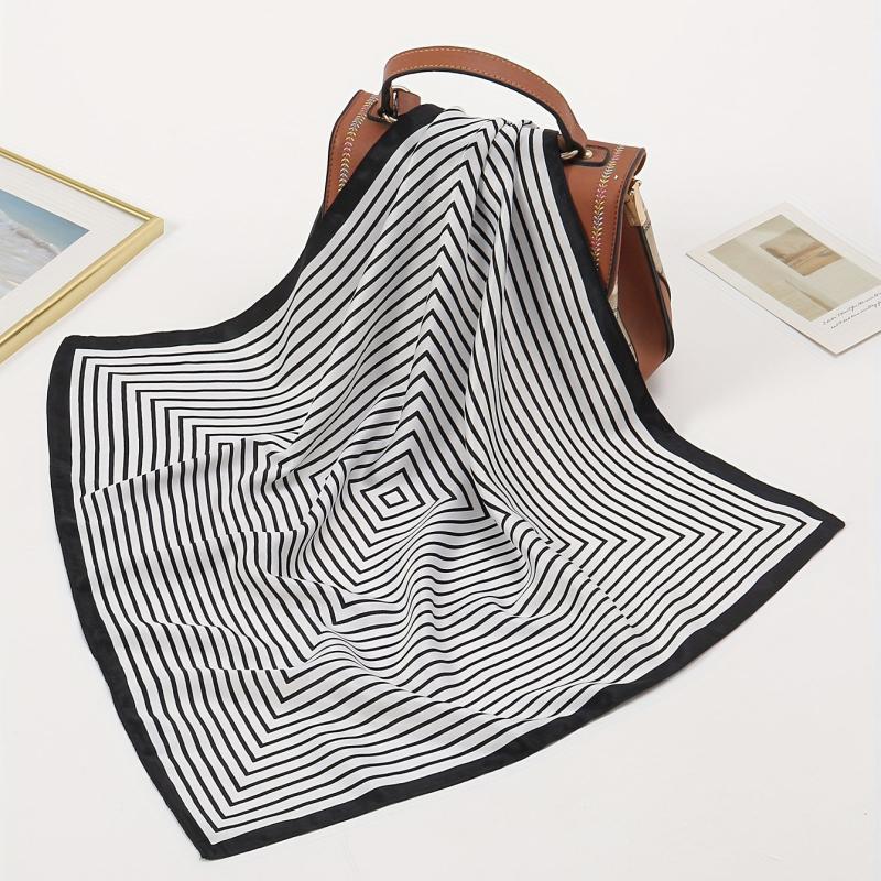 Striped Square Scarf & Casual Neckerchief Bandana
