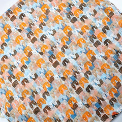 Kitty Printed Tassel Scarf Orange Cartoon Cat Shawl Women Sunscreen Headwrap