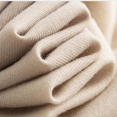 Gradient Raw Trim Scarf Large Shawl Windproof Warm Head Wraps