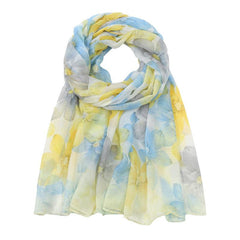 Floral Shawl Warm Yarn Scarf Beach For Women