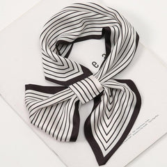Polka Dots Print Skinny Silk Scarf Women's Neck Scarves