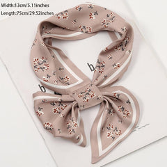 Polka Dots Print Skinny Silk Scarf Women's Neck Scarves