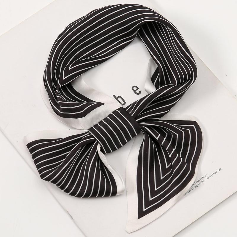 Polka Dots Print Skinny Silk Scarf Women's Neck Scarves