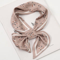 Polka Dots Print Skinny Silk Scarf Women's Neck Scarves