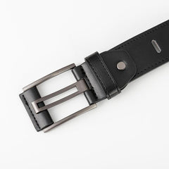 Casual Men's PU Leather Belt with Wide Stitch Buckle