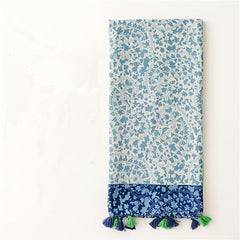 Women Floral Tassel Scarf Printed Hijab Shawl Lightweight Scarf
