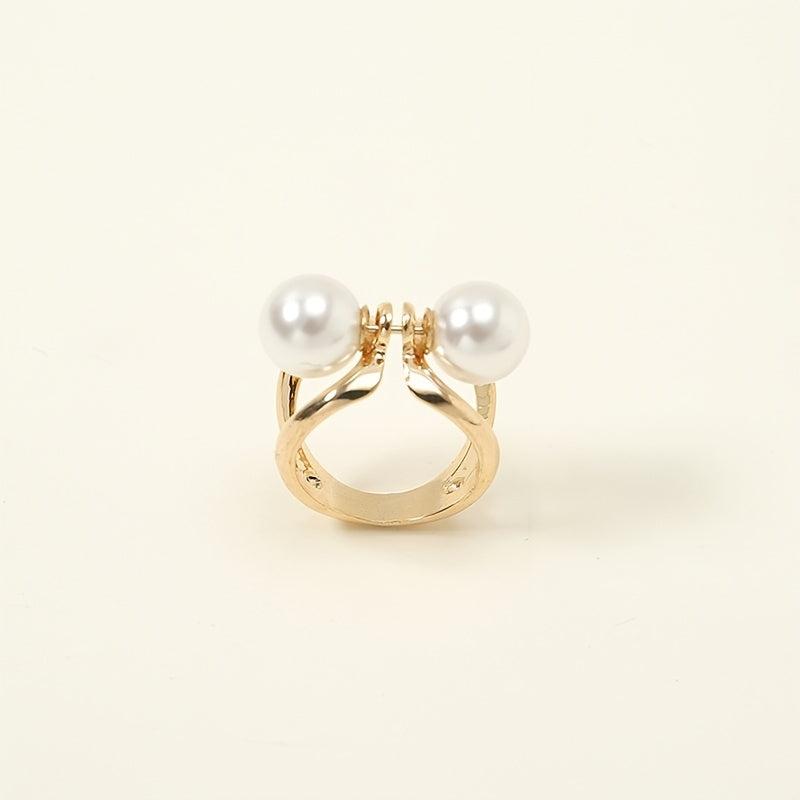 Faux Pearl Scarf Fixed Buckle Shawl Clip Clothing Brooches