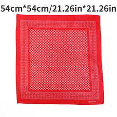 Dotted Print Bandana Hip Hop Square Scarf Cotton Neckerchief Unisex