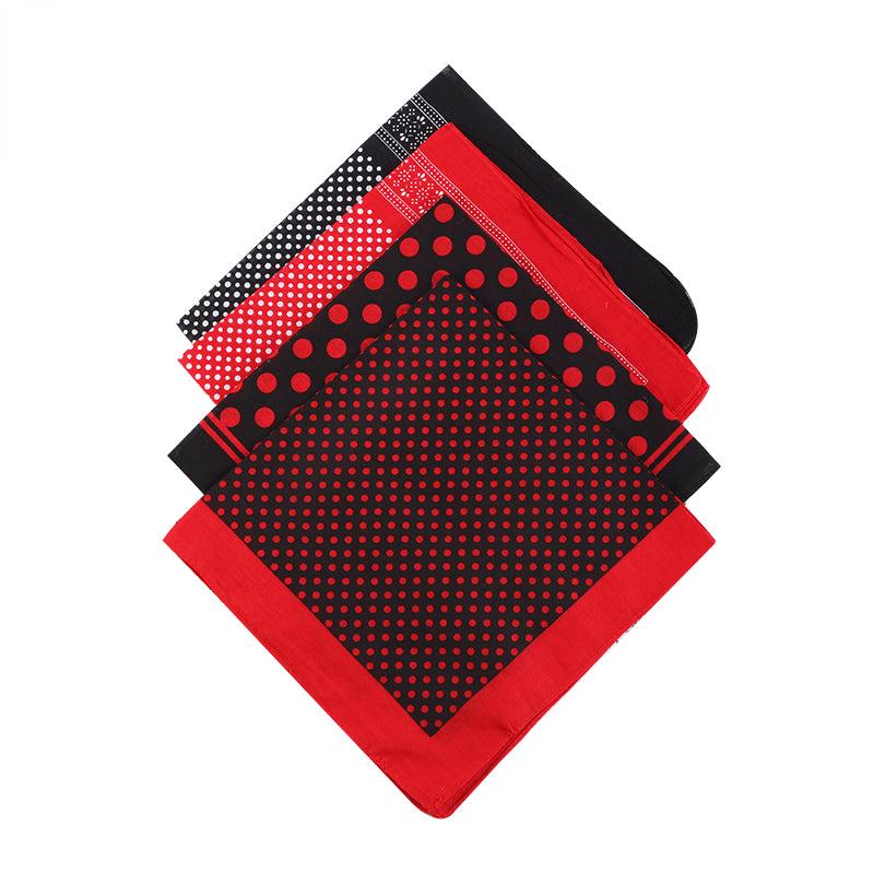 Dotted Print Bandana Hip Hop Square Scarf Cotton Neckerchief Unisex