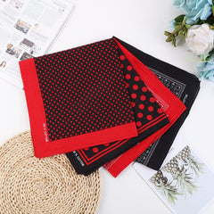Dotted Print Bandana Hip Hop Square Scarf Cotton Neckerchief Unisex