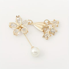 5pcs Pearl Decorated Scarf Pins Waist Safety Pins Brooches