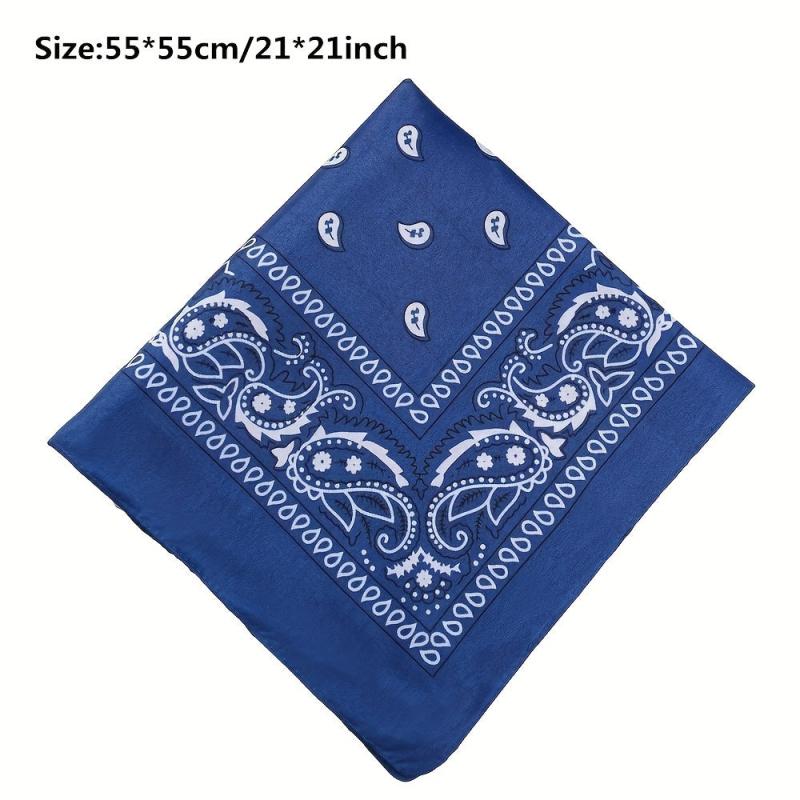 Paisley Print Bandana Casual Square Scarf Hair Accessories For Women
