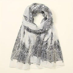 Breathable Print Scarf Sunscreen Shawl Casual Outdoor Wrap