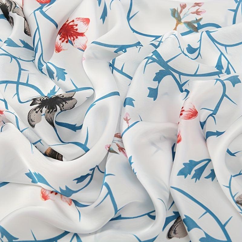 Geometric Print Scarf Lightweight Sunscreen Breathable Shawl Wraps