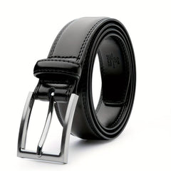 Men's Leather Dress Belt & Casual Belts for Work - Single Prong Buckle