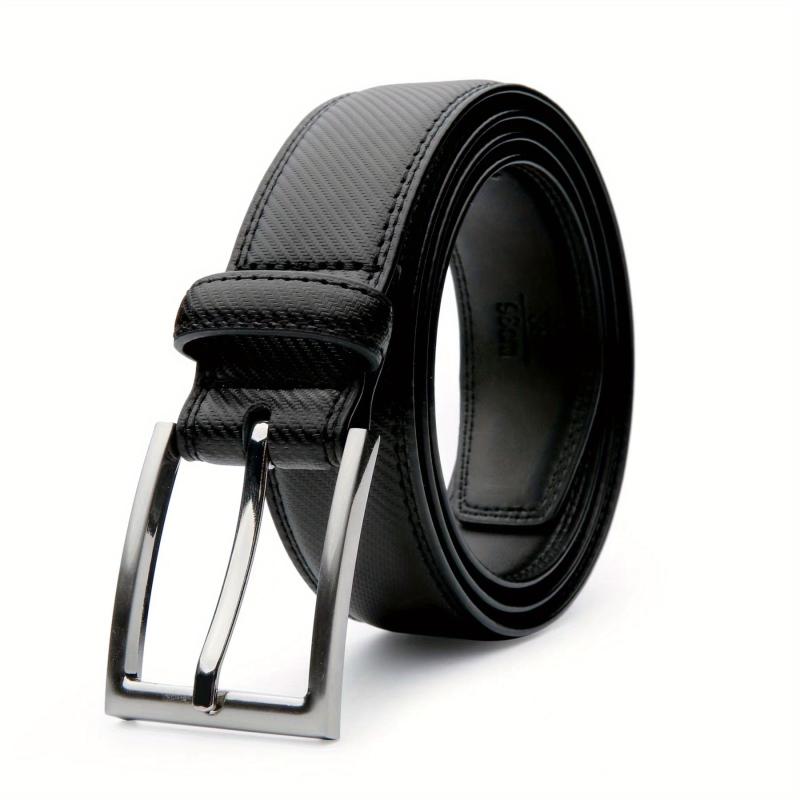Men's Leather Dress Belt & Casual Belts for Work - Single Prong Buckle