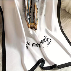 Silky Scarf Long Elastic Satin Shawl Thin Sunscreen Headscarf