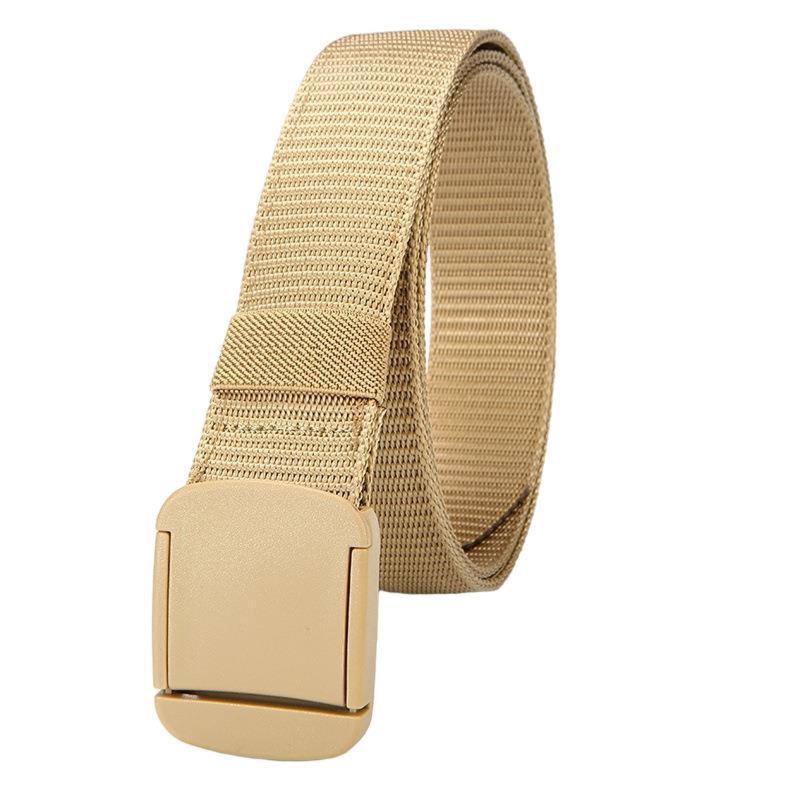 Men's Nylon Woven Canvas Zip Belt for Outdoor Sports