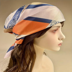 59 Horses & Block Square Scarf Vintage Headband Ladies Small Scarf