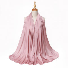 Crinkle Satin Scarf Hijab Solid Classic Shawl Head Wrap Women