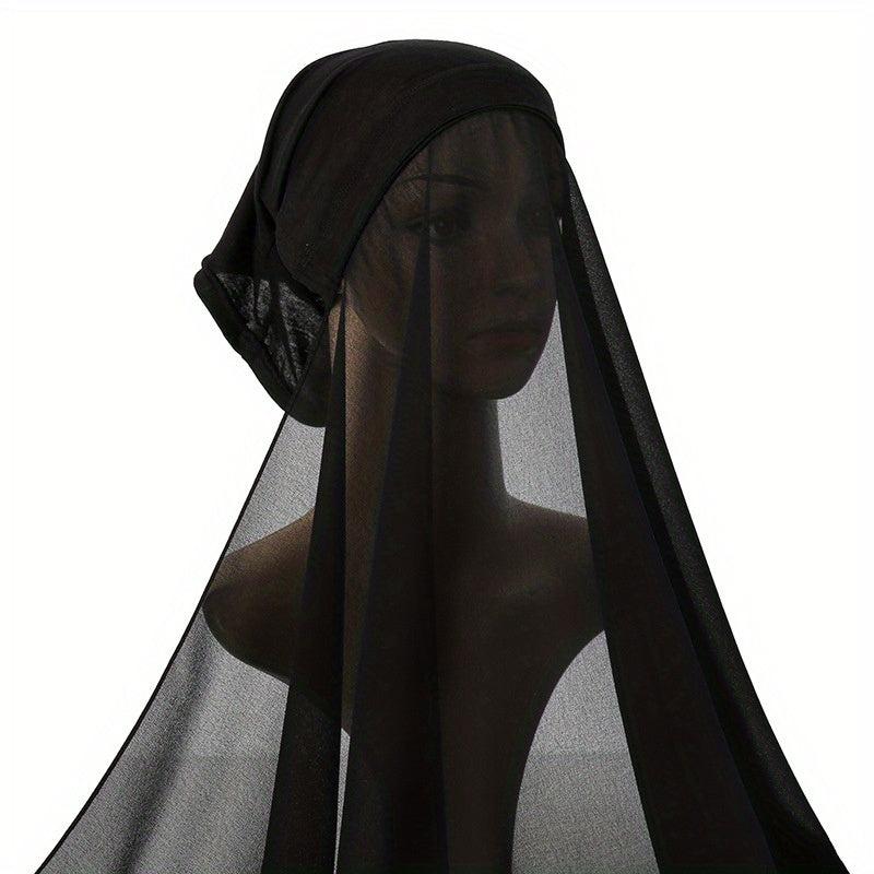 Solid Head Scarf Casual Wrap For Women Outdoor Warm Hijab