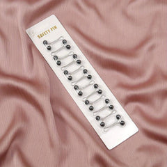 12pcs Faux Pearl Scarf Pin Headscarf U Shape Clip Shawl Brooch Multicolor