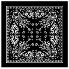 Paisley Print Square Scarf Neckerchief Bandana Silk Head Wrap Hair Accessory