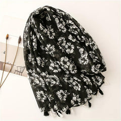 Fringed Scarf Thin Breathable Sunscreen Shawl Soft Long Wrap