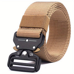 Men's Tactical Belt Quick Release Buckle Elastic Stretch Canvas Web Belt