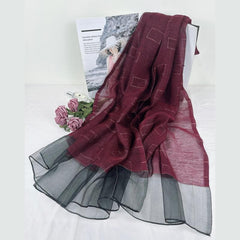 Thin Silk Scarf Breathable Sunproof Shawl for Spring & Summer