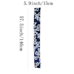 Vintage Chain Print Skinny Scarf Satin Neckerchief Silk Twilly Scarf