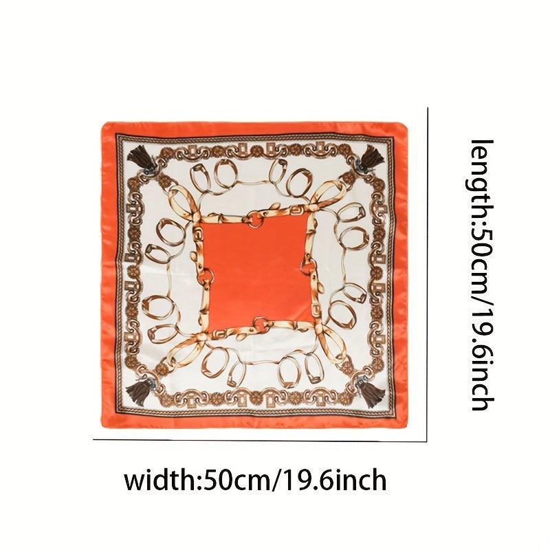 Chain Pattern Bandana Neckerchief Scarf Wrap Head Wrap