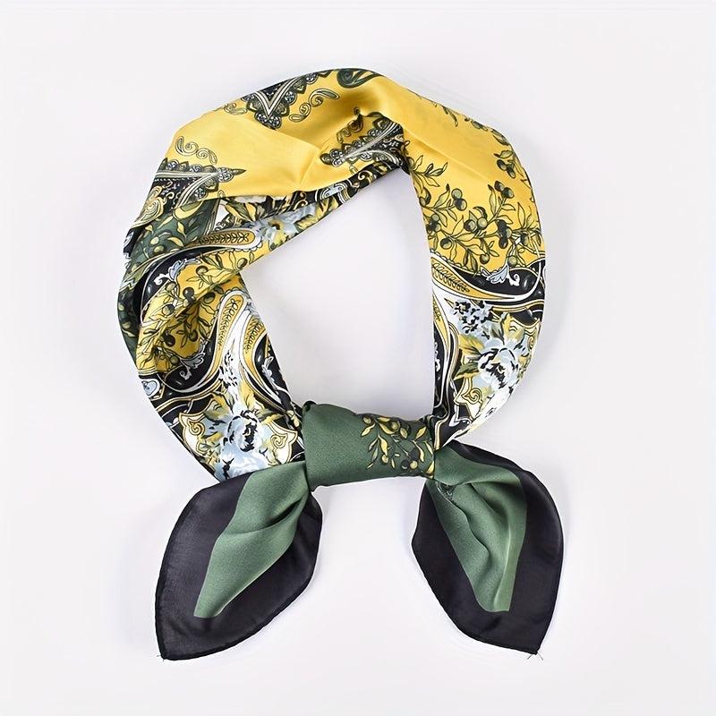 Vintage Paisley Print Bandana Classic Square Scarf Woman Neckerchief