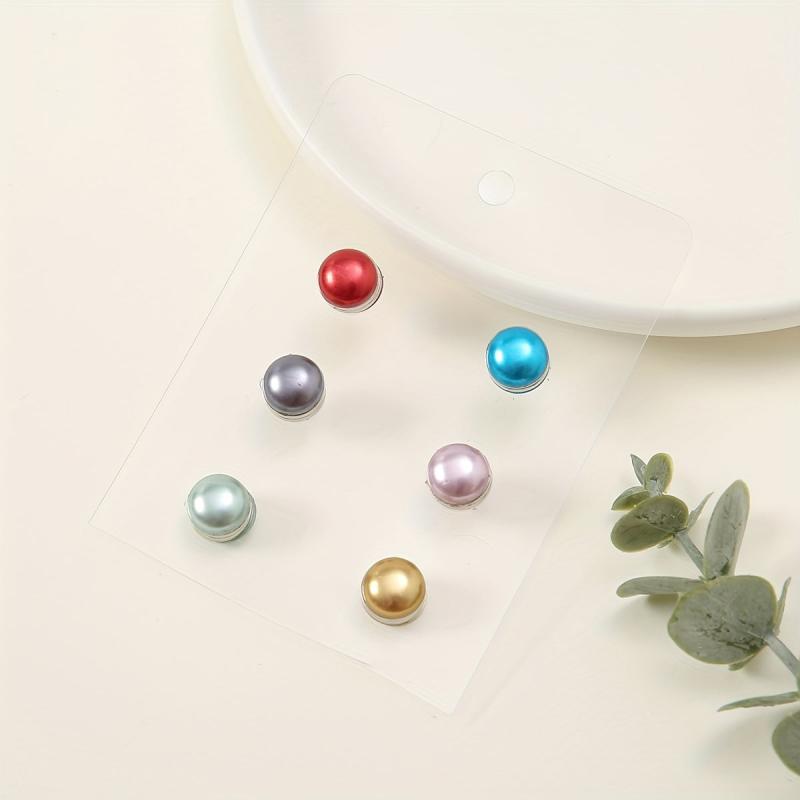 6pcs Magnet Silk Scarf Buckle Headband Pins Multiuse Hijab Pins