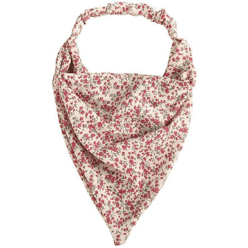 Floral Print Head Scarf Vintage Bandanas Hairband Headwrap Hair Accessories