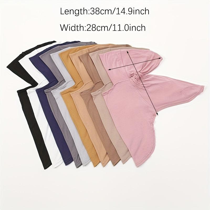 Solid Elastic Hijab Soft Turban Inner Cap Underscarf Bonnet