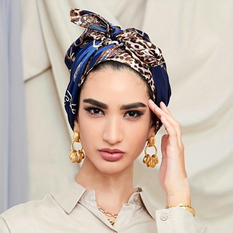 Leopard Chain Print Bandana Classic Satin Square Scarf