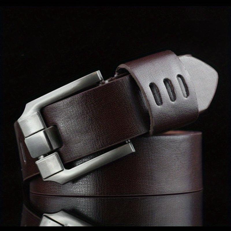 Men's PU Leather Belt Pin Buckle Belt 43 3in