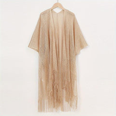 Glitter Tassel Shawl Solid Wrap for Women