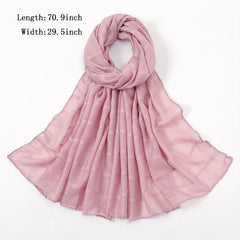 Plaid Scarf Casual Shawl Hijab Women Outdoor Head Wraps Turban