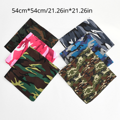 Camouflage Print Bandana Hip Hop Square Scarf Neckerchief Unisex