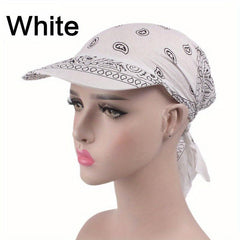 Paisley Print Turban Cap Solid Hip Hop Baseball Cap Casual Head Scarf Hat