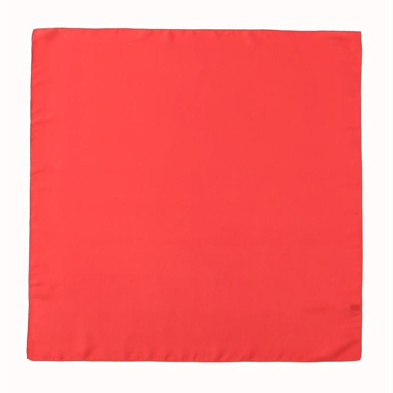 Red Satin Bandana Square Scarf Neckerchief Head Wrap Hair Accessory