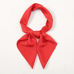 Red Satin Bandana Square Scarf Neckerchief Head Wrap Hair Accessory
