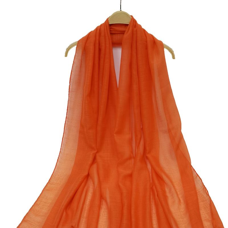 Orange Scarf Tassel Casual Shawl Beach Towel