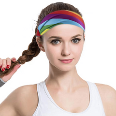 Rainbow Stripes Sports Headband LGBT Pride Love Is Love Sweatband