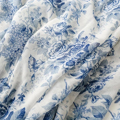 Ink Painting Flower Print Scarf Classic Tassel Shawl Windproof Head Wrap